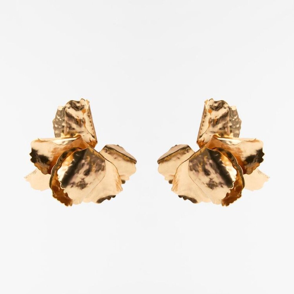 ZARA NWT Oversize Statement Lightweight Petals Earrings